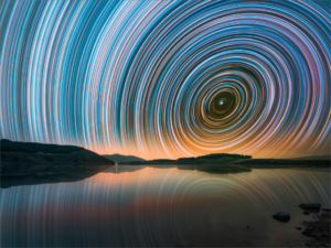 Swrling Night Sky- SML Night sky long exposure of swirling stars.
